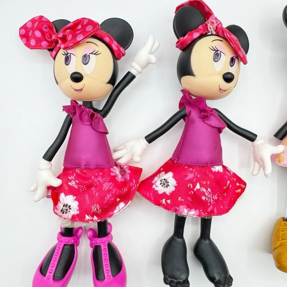 Lot Jakks Pacific Disney Minnie Mouse Posable Bendable Fashion 4 Doll Clothes